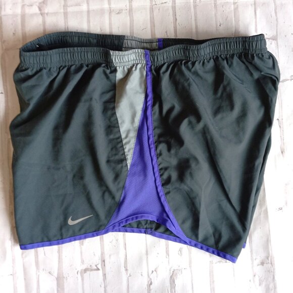 Nike Running Shorts Womens Size Large Gray/Purple Dri Fit Lined‎ Shorts - Picture 5 of 6